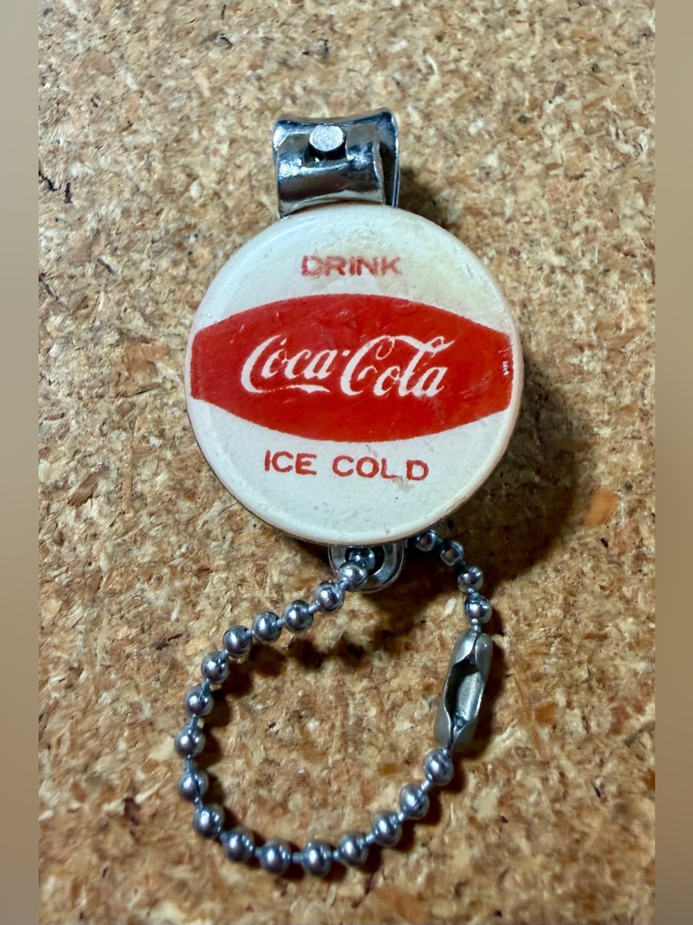Vintage Coca Cola Nail Clippers Keychain Drink Coke Ice Cold Bottle Cap Pocket